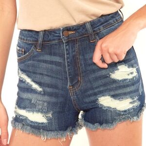 Distressed Denim Women Shorts